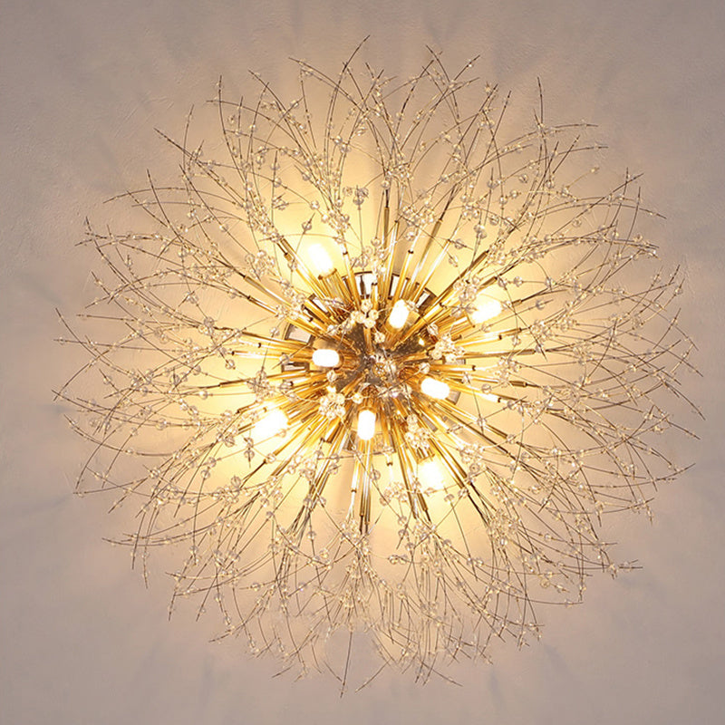 Dandelion Bedroom Crystal Ceiling Lamp